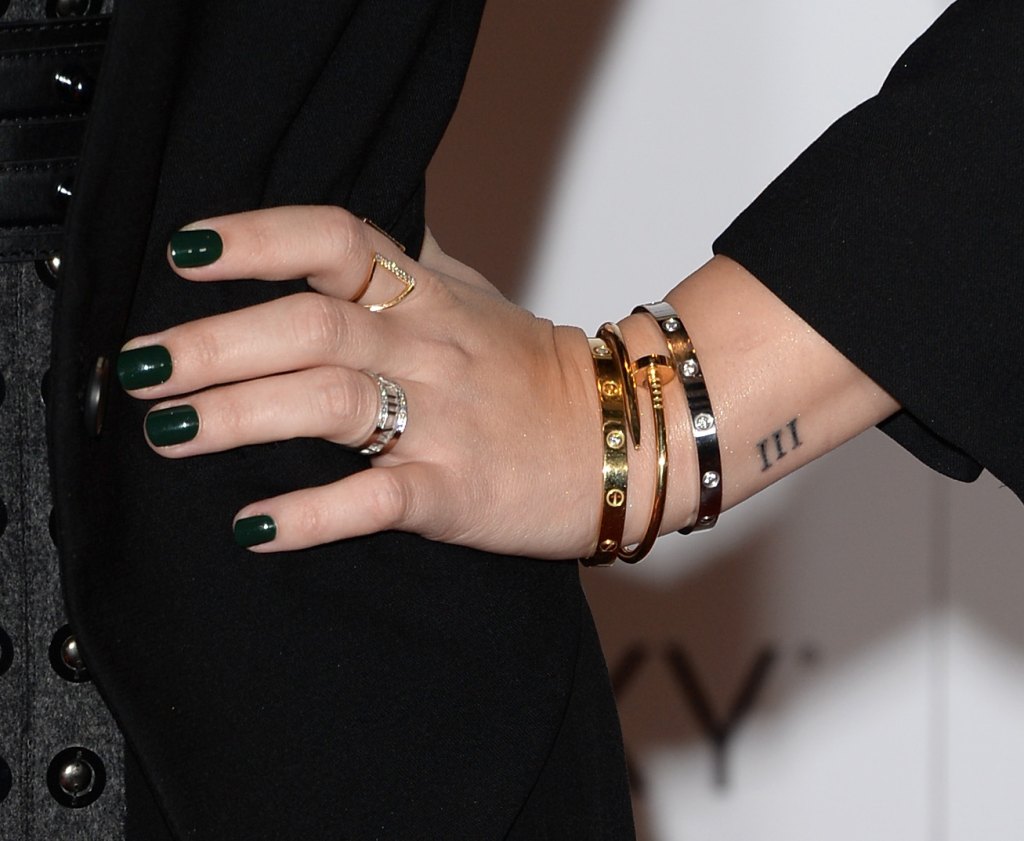 Demi Lovato wearing the Cartier Love Bracelet