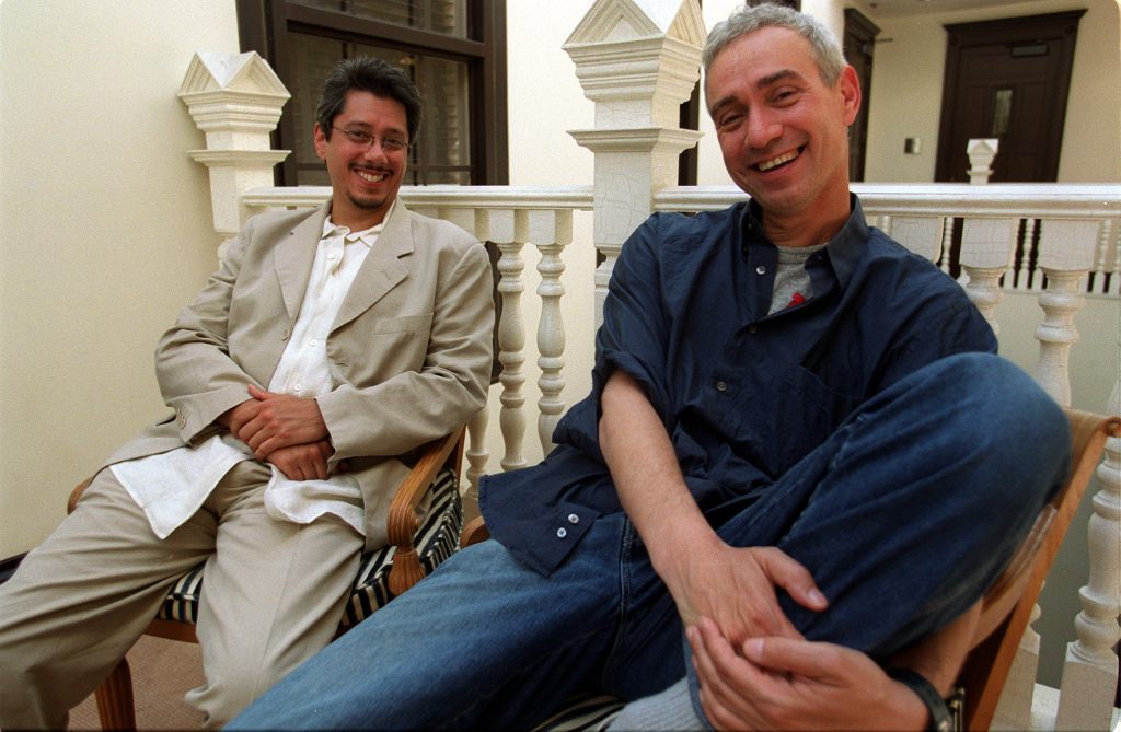 Producer Dean Devlin, left, and director Roland Emmerich who created the original 'Stargate' in 1994 
