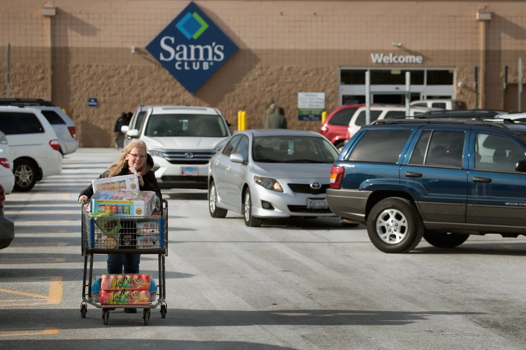 woman shopping at sams club