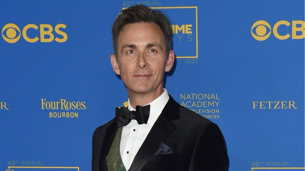 James Patrick Stuart strikes a pose at the 49th Daytime Emmy Awards