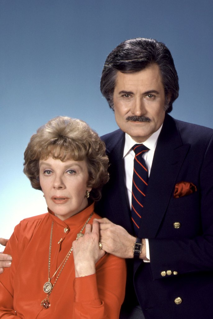 John Aniston and Mary Stuart in a promotional portrait for Search for Tomorrow (1982)