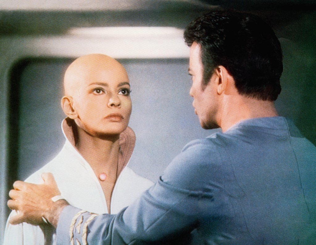 STAR TREK: THE MOTION PICTURE, from left, Persis Khambatta, William Shatner, 1979, 