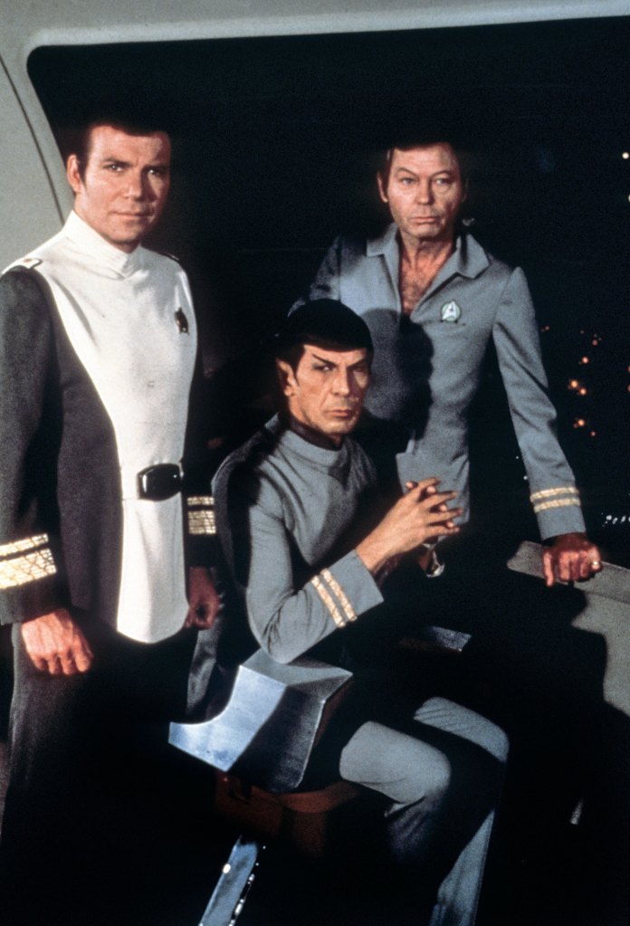 STAR TREK: THE MOTION PICTURE, from left: William Shatner, Leonard Nimoy, DeForest Kelley, 1979