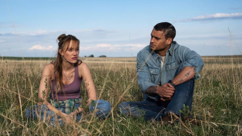 Maika Monroe and Tyriq Withers in 'Reminders of Him'