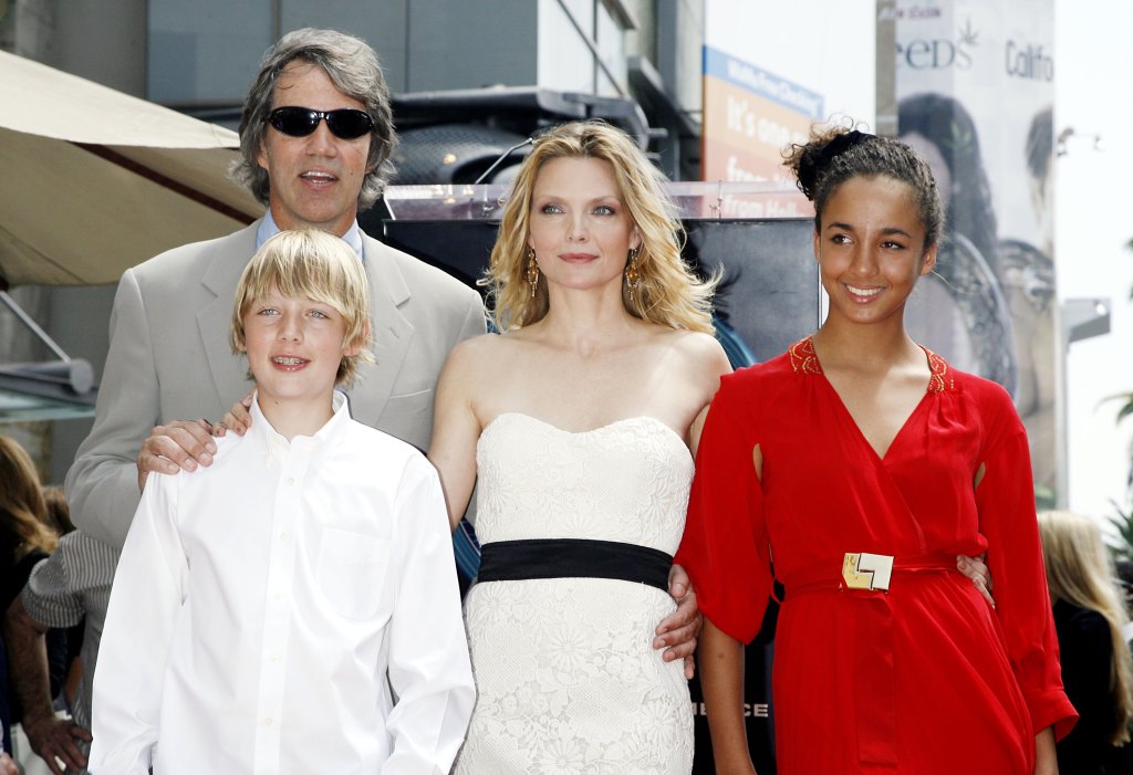 Michelle Pfeiffer with her husband, David E. Kelley, and their children, John Henry and Claudia, in 2007
