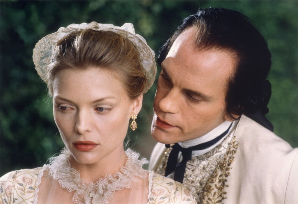 Michelle Pfeiffer and John Malkovich in Dangerous Liaisons (1988)