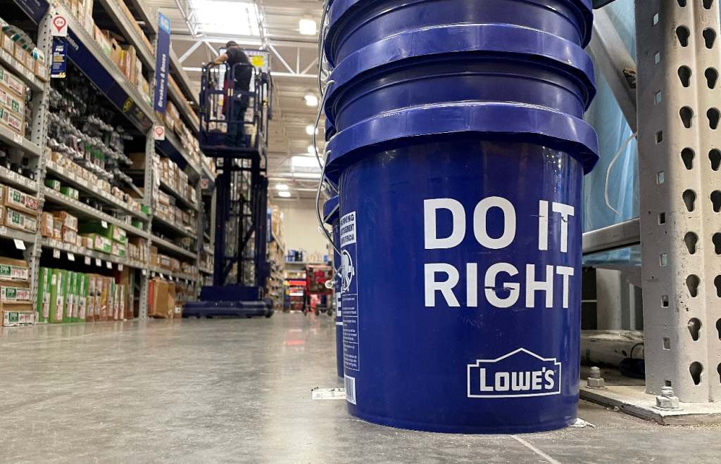 Buckets at Lowe's