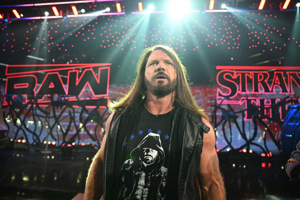 AJ Styles walking out to confront Gunther