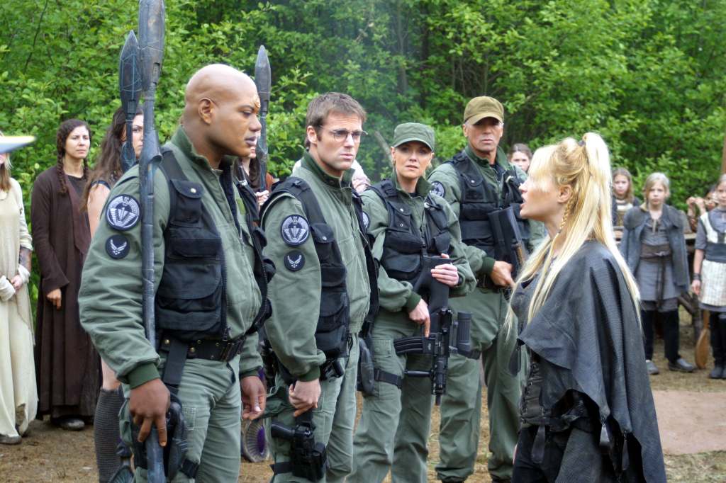 STARGATE SG-1, Christopher Judge, Michael Shanks, Amanda Tapping, Richard Dean Anderson, Jolene Blalock, 'Birthright', (Season 7), 1997-2007.
