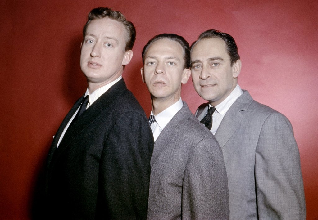 THE STEVE ALLEN PLYMOUTH SHOW, from left, Tom Poston, Don Knotts, Louis Nye, 1951-60