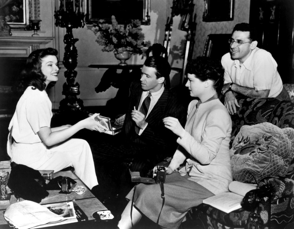 THE PHILADELPHIA STORY, Katharine Hepburn, James Stewart, Ruth Hussey, George Cukor, 1940