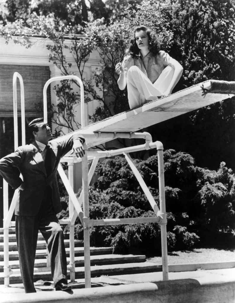 THE PHILADELPHIA STORY, Cary Grant, Katharine Hepburn, on-set, 1940