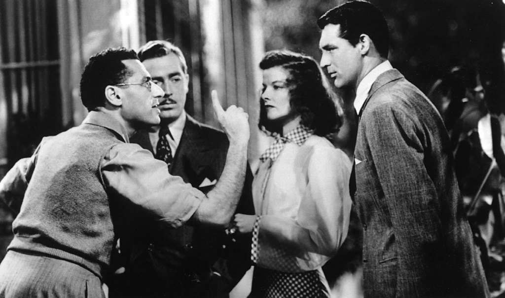 THE PHILADELPHIA STORY, Director George Cukor, John Howard, Katharine Hepburn, Cary Grant, 1940