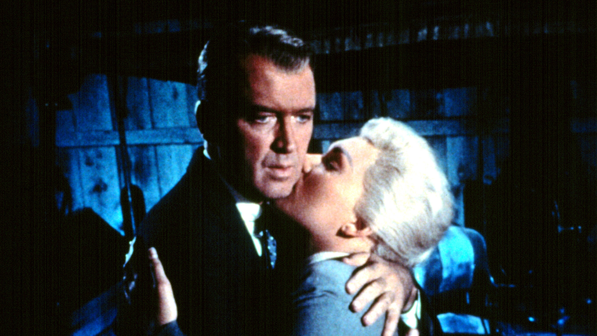 James Stewart and Kim Novak in 'Vertigo'