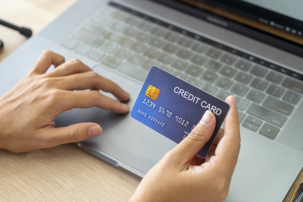 Woman with a credit card