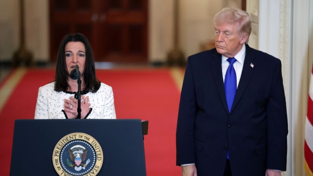 Allyson Phillips and President Donald Trump in 2026