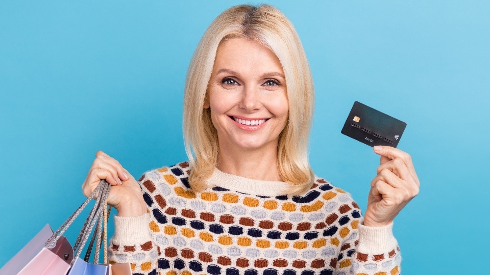 Woman with a credit card