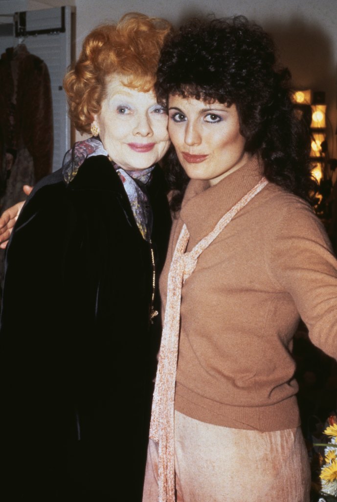 Lucille Ball (1911 - 1989) with her daughter Lucie Arnaz, circa 1978.
