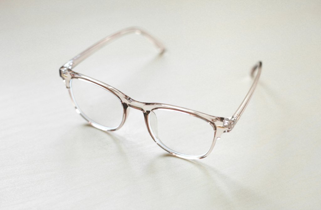 Clear-framed glasses