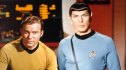 William Shatner as Kirk and Leonard Nimoy as Spock in Star Trek