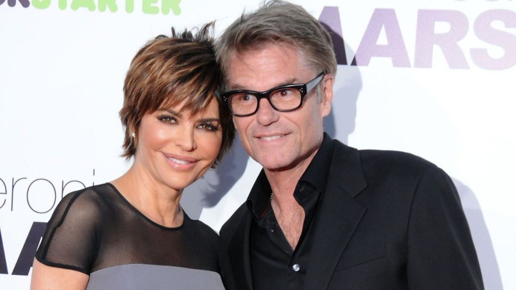 Lisa Rinna and Harry Hamlin at the 'Veronica Mars' movie premiere in 2014