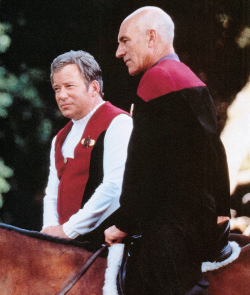 STAR TREK: GENERATIONS, from left, William Shatner, Patrick Stewart, 1994