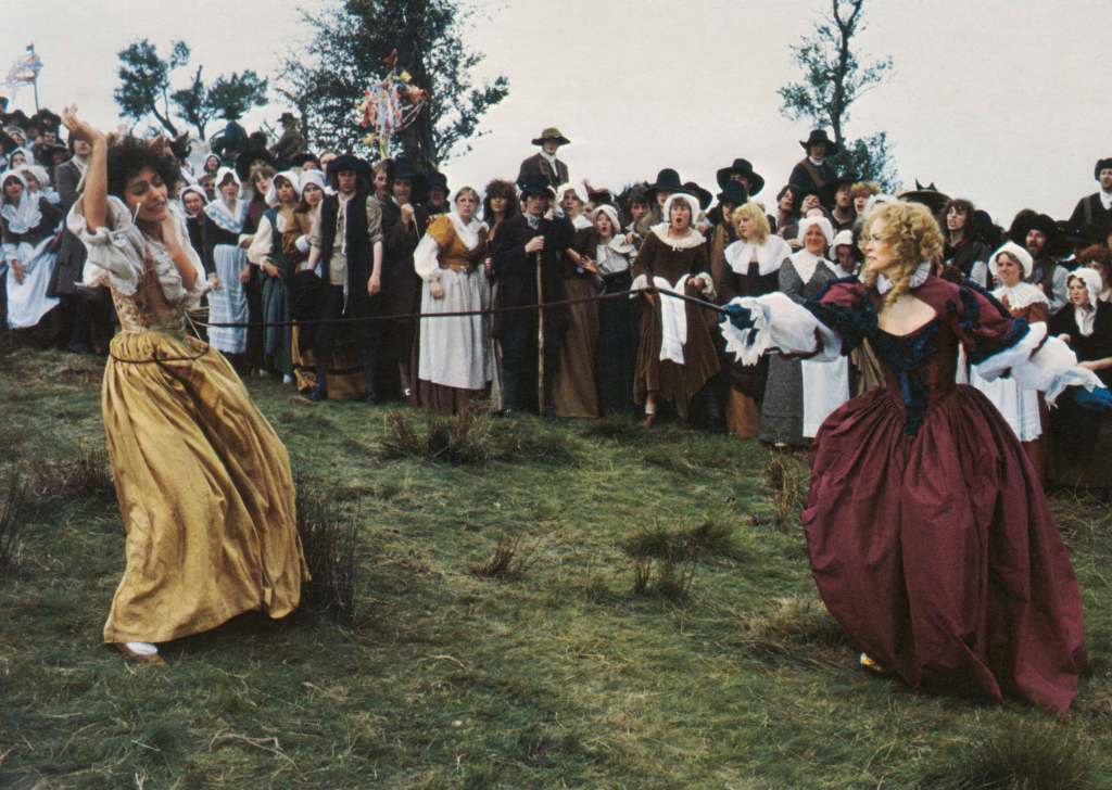 THE WICKED LADY, from left: Marina Sirtis, Faye Dunaway, 1983.