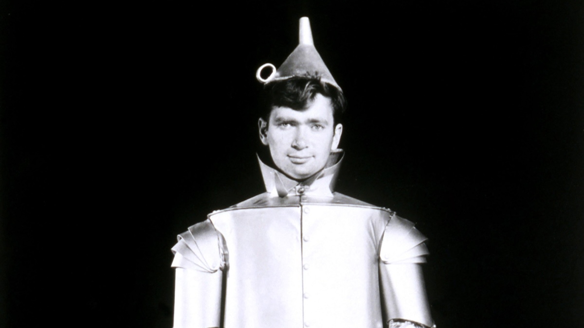 THE WIZARD OF OZ, Buddy Ebsen, costume test as the Tin Man, 1939 (he was later replaced by Jack Haley)