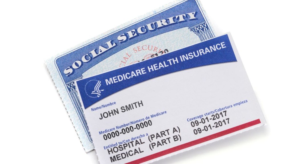 Medicare Health Insurance Card and Social Security Card