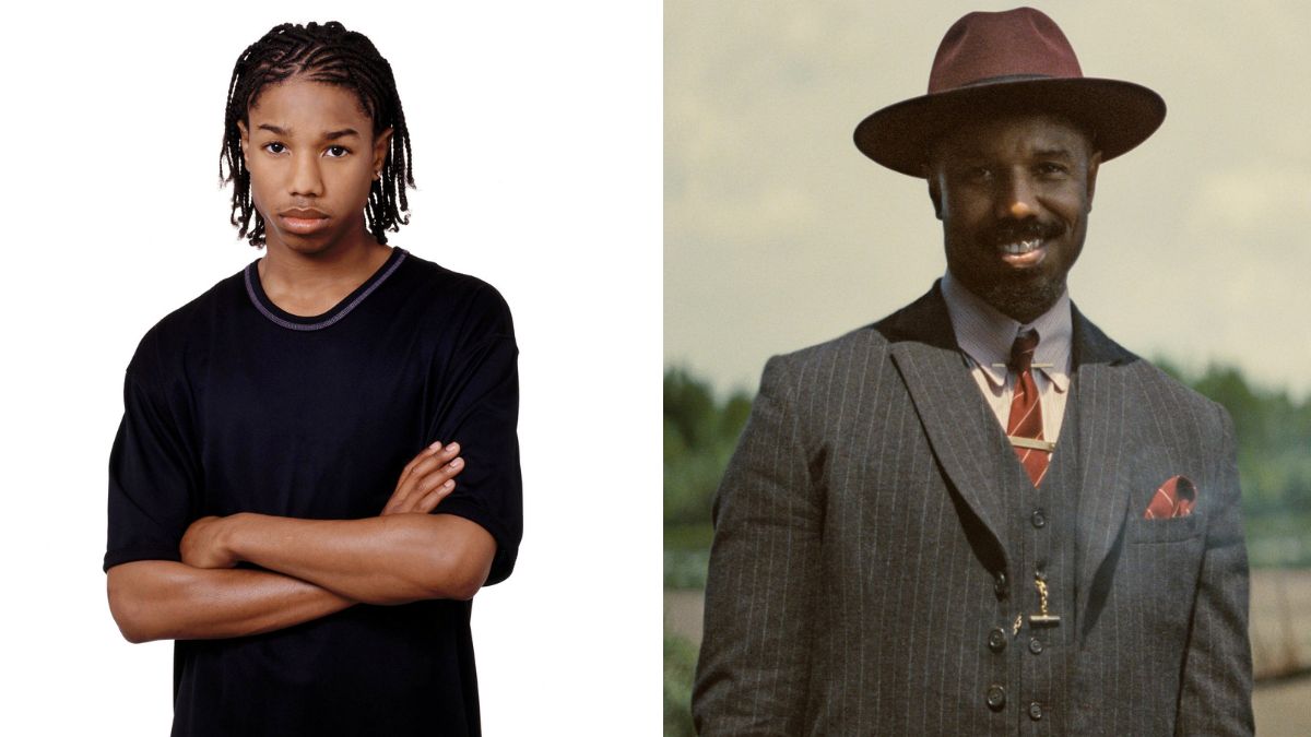 Left: Michael B. Jordan in 'All My Children' (2003); Right: Michael B. Jordan in 'Sinners' (2025)