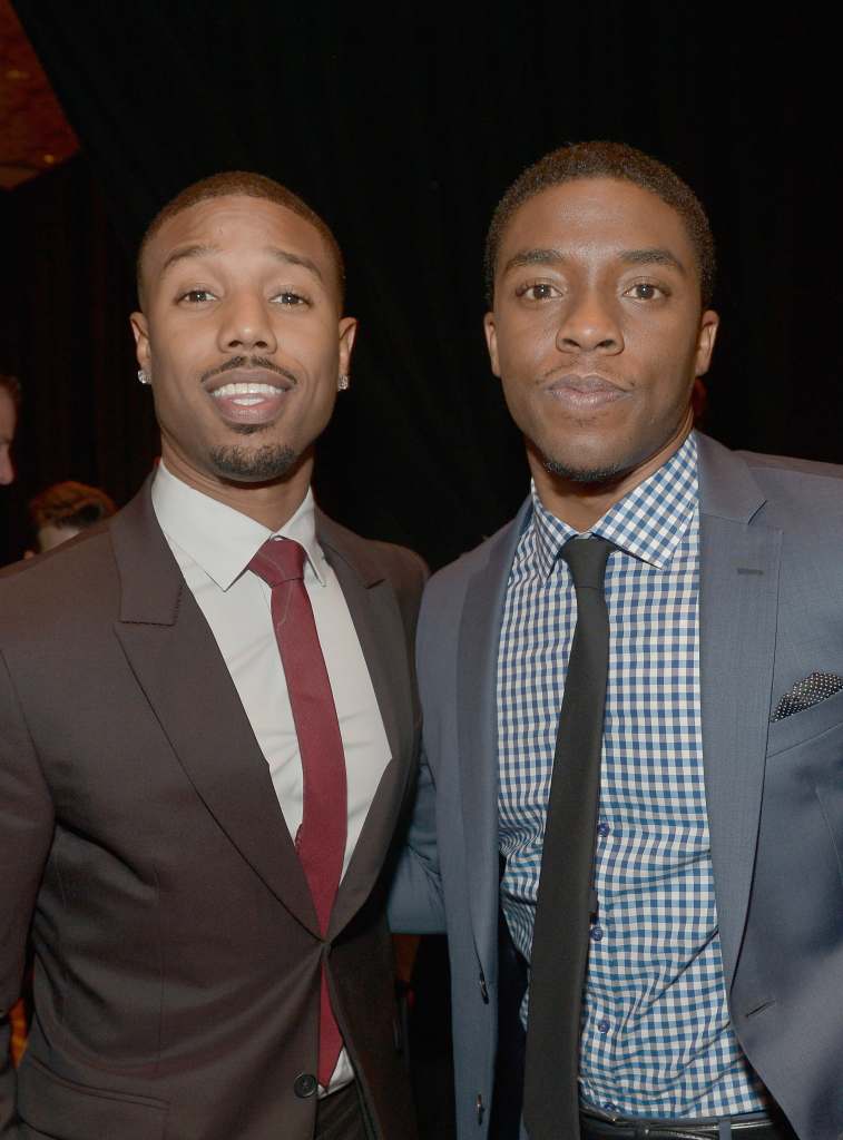 Michael B. Jordan and Chadwick Boseman in 2014