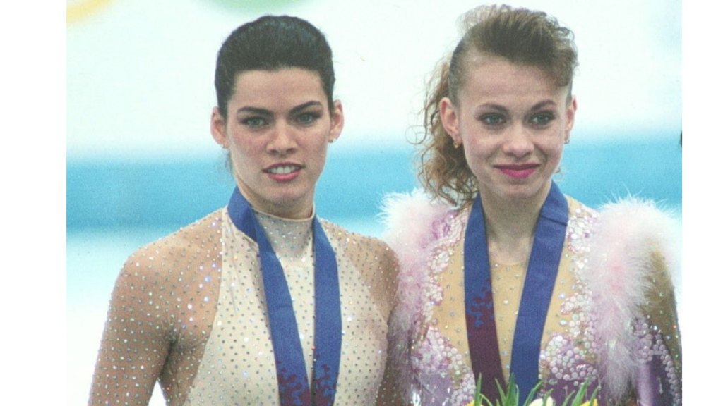 Nancy Kerrigan and Oksana Baiul in 1994