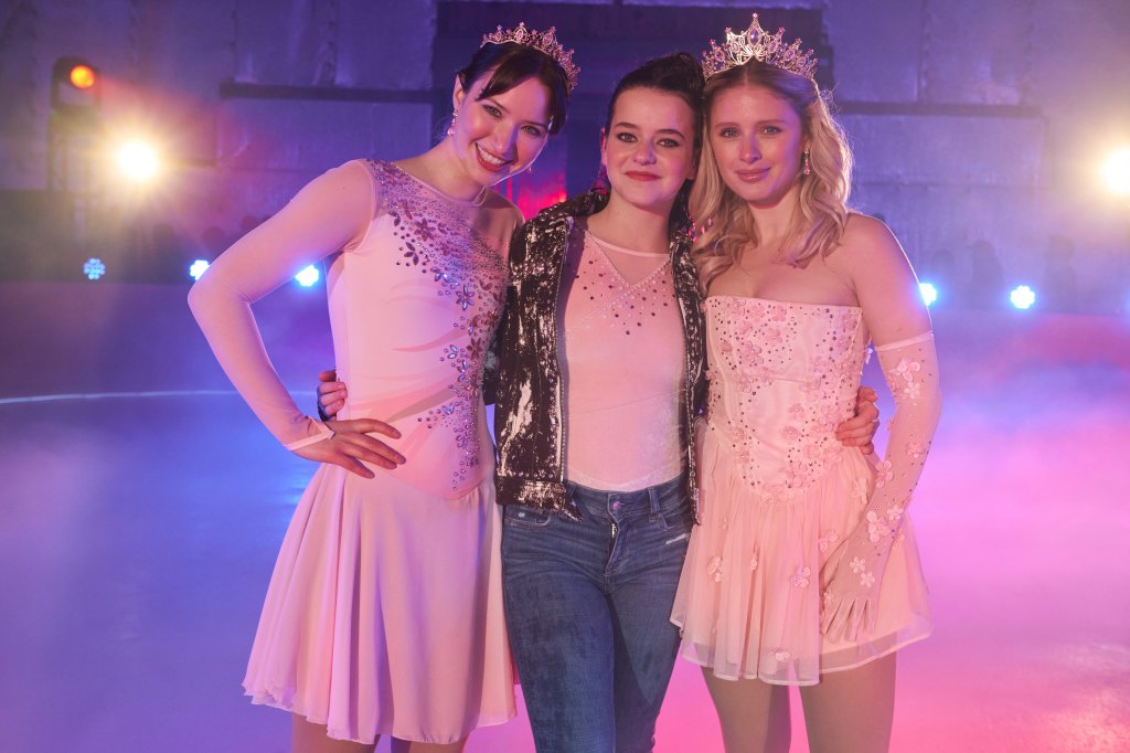 Madelyn Keys as Adriana Russo, Alice Malakhov as Maria Russo, and Alexandra Beaton as Elise Russo in 'Finding Her Edge'