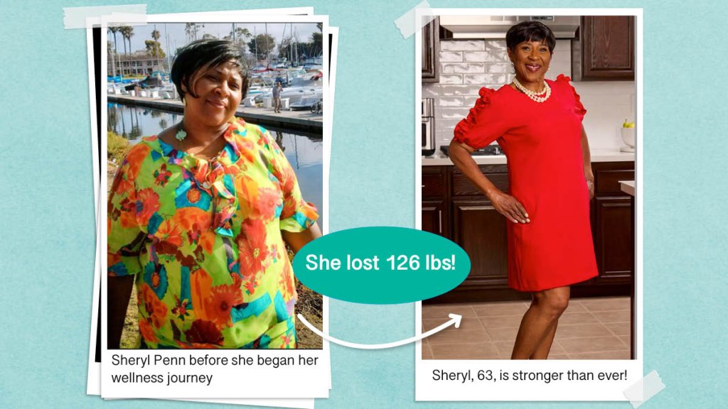 Sheryl Penn before and after losing 126 pounds