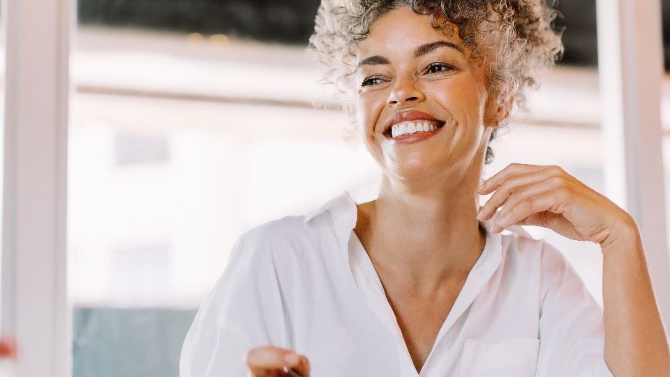 Woman at a restaurant