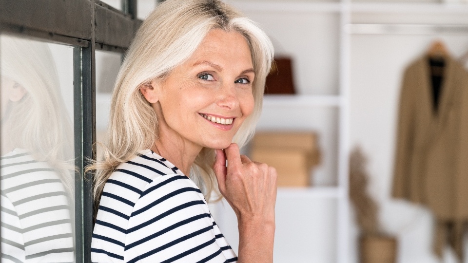 Woman in closet