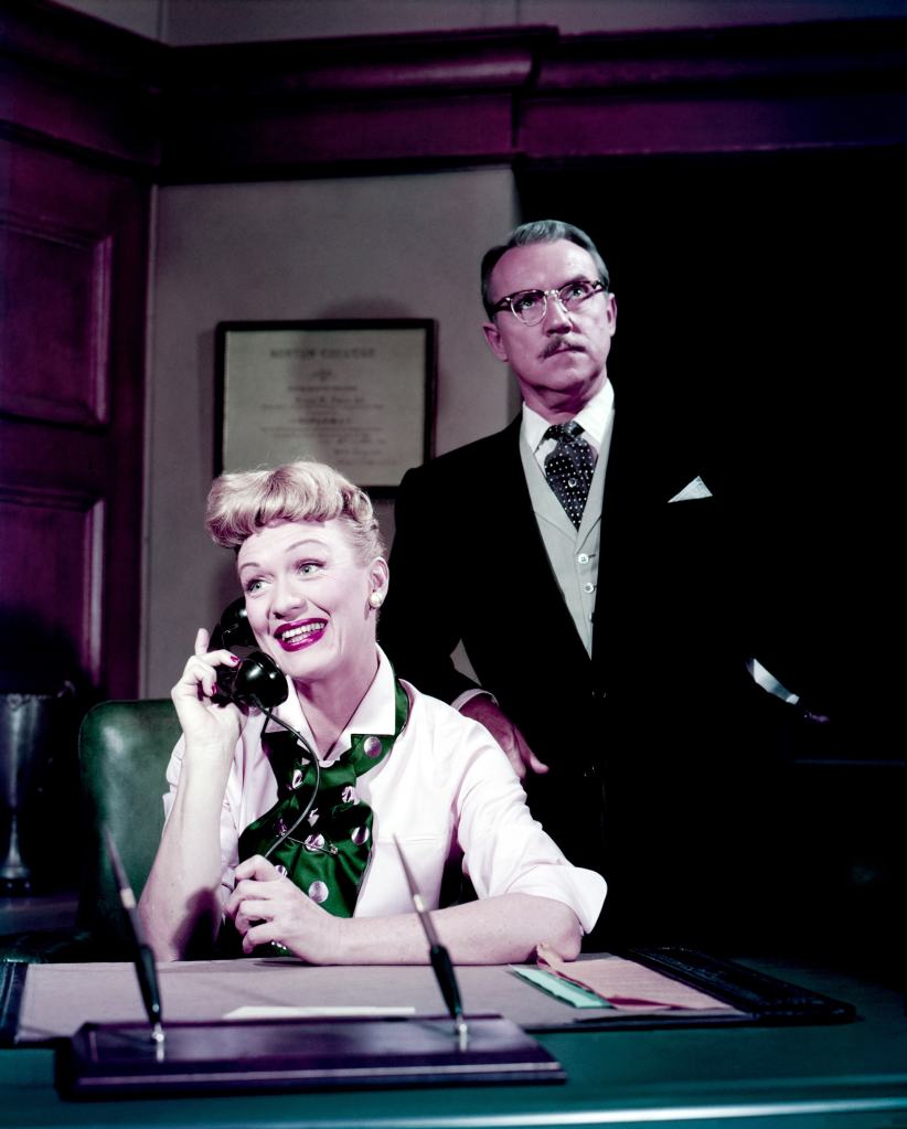 OUR MISS BROOKS, from left: Eve Arden, Gale Gordon, (Season 3, 1955), 1952-1956