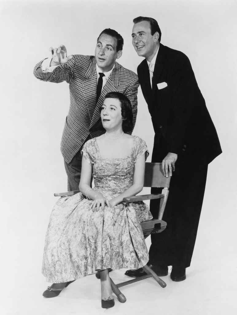 YOUR SHOW OF SHOWS, from left: Sid Caesar, Imogene Coca (seated), Carl Reiner, 1950-1954