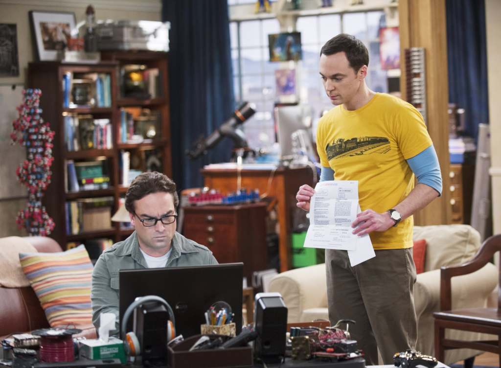 THE BIG BANG THEORY, (from left): Johnny Galecki, Jim Parsons, 'The Leftover Thermalization', (Season 8, ep. 818, aired March 12, 2015). 