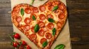 Heart-shaped pizza