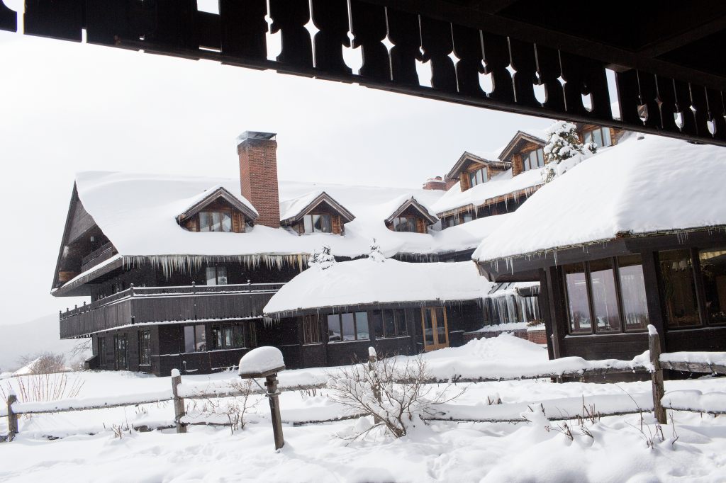 A snowy day at von Trapp Family Lodge & Resort in 2020