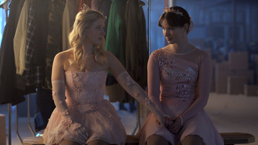 Alexandra Beaton as Elise Russo and Madelyn Keys as Adriana Russo in 'Finding Her Edge'