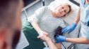 Doctor greeting patient before starting her colonoscopy
