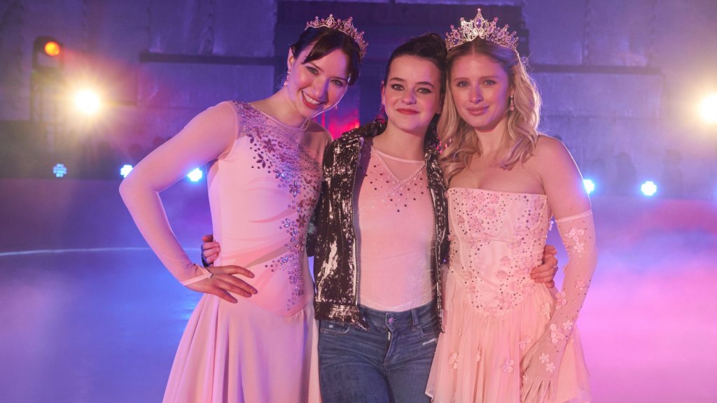 Madelyn Keys as Adriana Russo, Alice Malakhov as Maria Russo, and Alexandra Beaton as Elise Russo in 'Finding Her Edge'