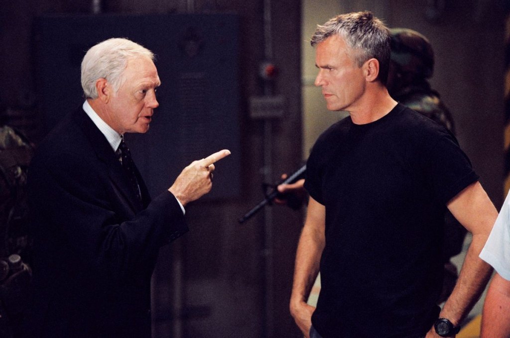 Ronny Cox and Richard Dean Anderson in 'Stargate SG-1'