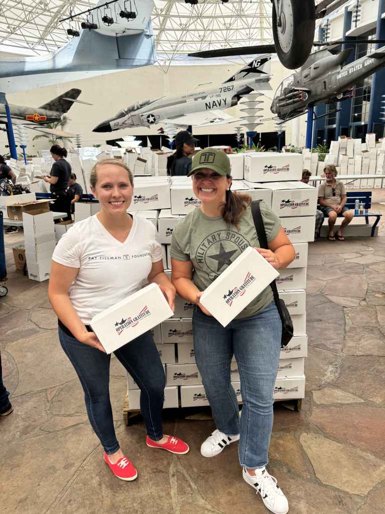 Crystal volunteers for Operation Gratitude with the Pat Tillman Foundation