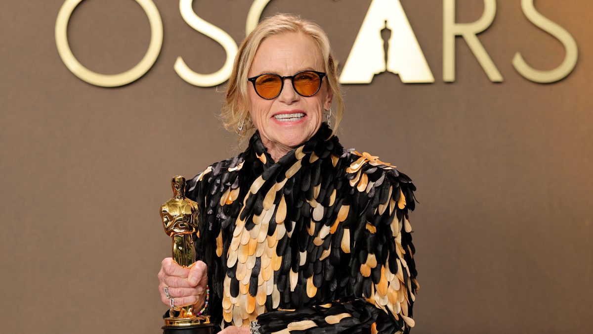 Amy Madigan with her Oscar in 2026