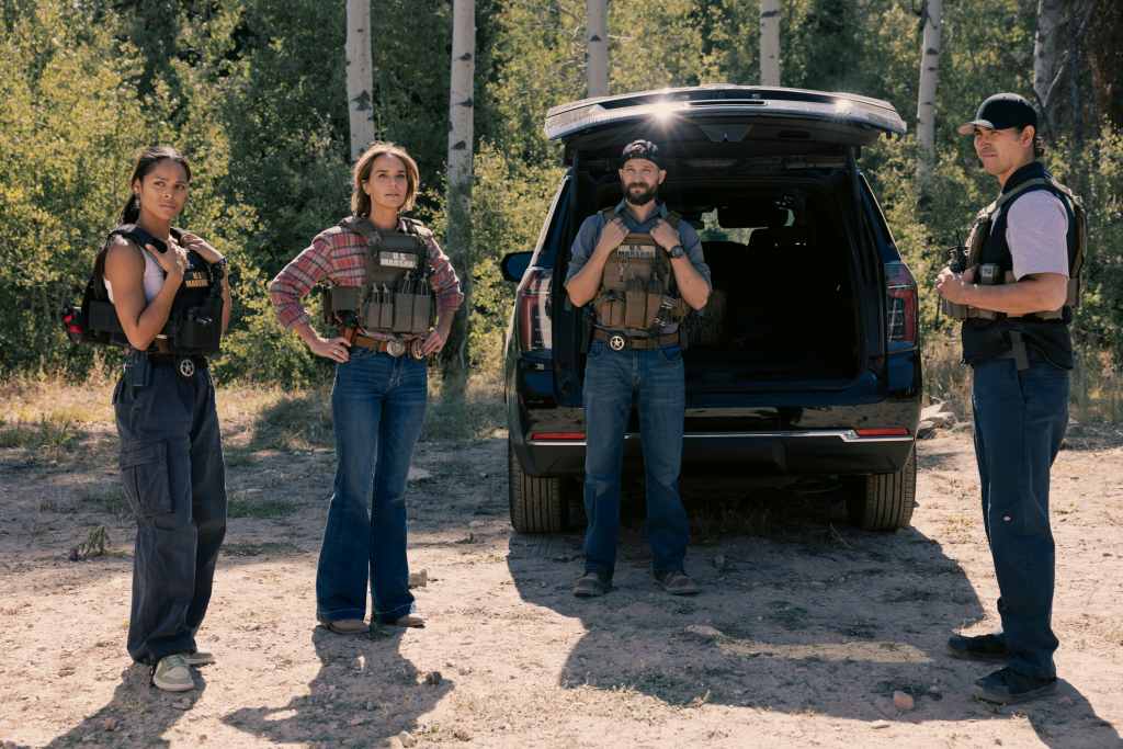 Left to right: Ash Santos, Arielle Kebbel, Logan Marshall-Green and Tatanka Means in Marshals