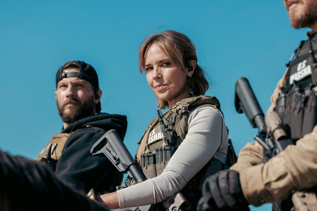 Arielle Kebbel and Logan Marshall-Green in Marshals