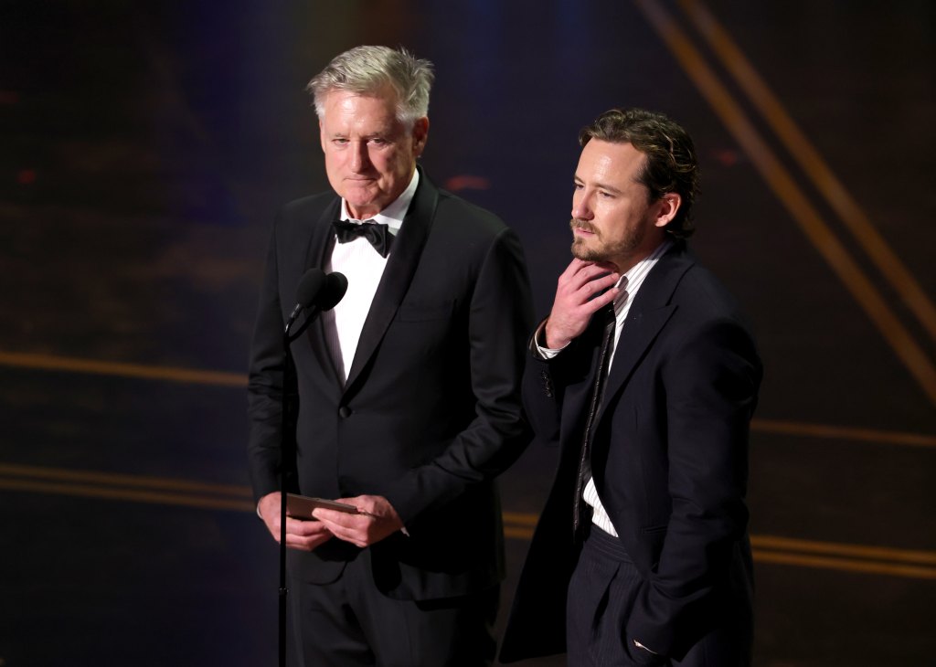 Bill and Lewis Pullman at the 2026 Oscars